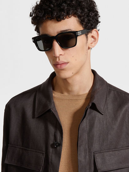 Ermenegildo Zegna EZ0237 Sunglasses - 01A Shiny Black Ermenegildo Zegna EZ0237 Sunglasses - 01A Shiny Black