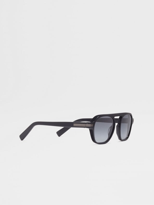 Asphalt Grey Aurora II Acetate Sunglasses Product detail photo #2