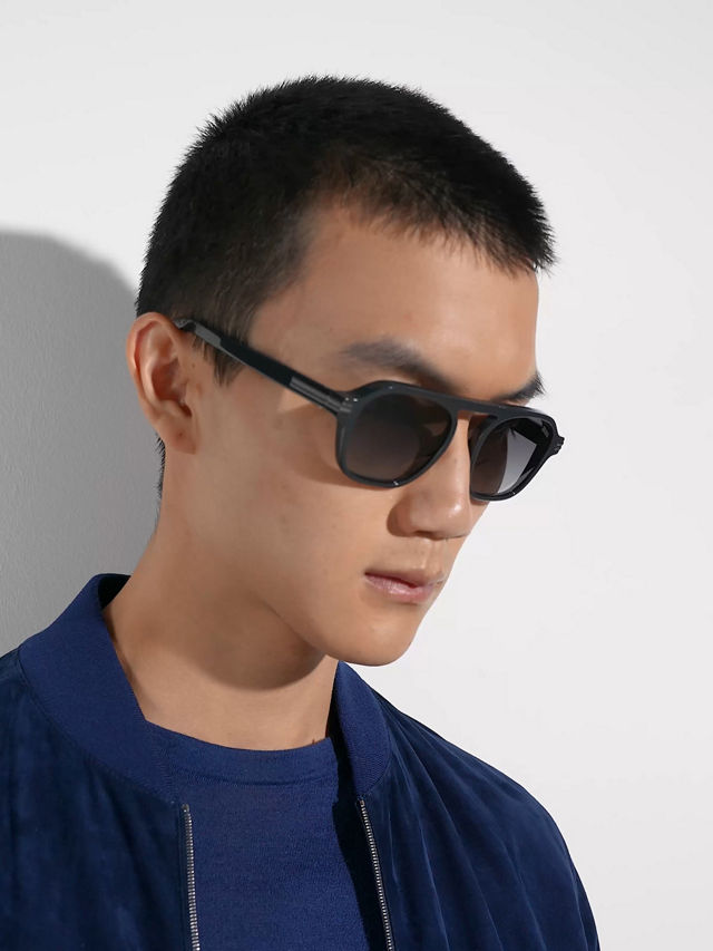 Asphalt Grey Aurora II Acetate Sunglasses