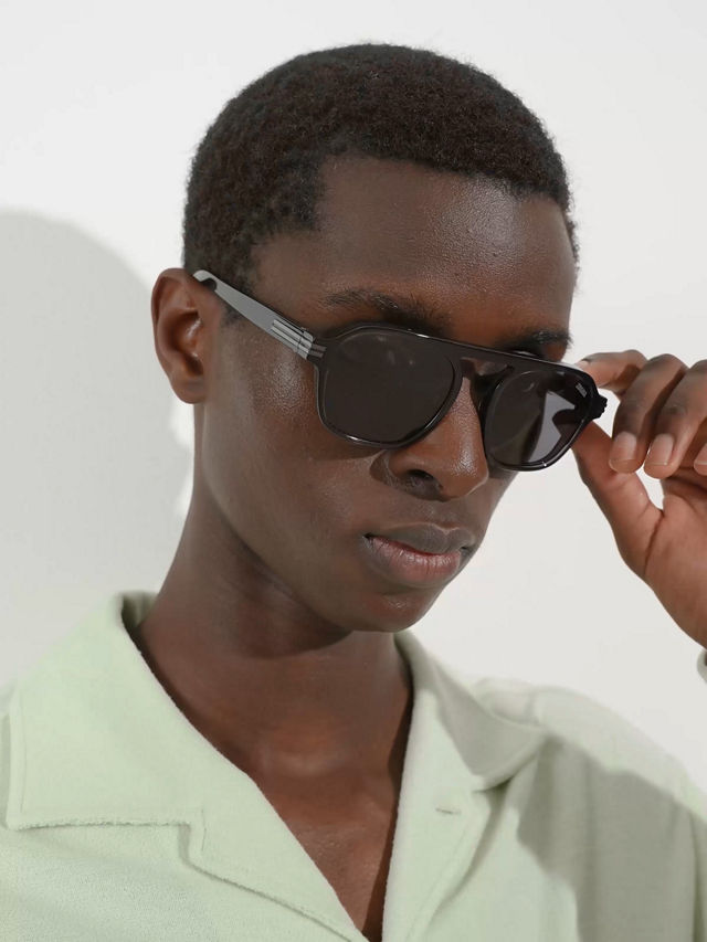 Transparent Dark Grey Aurora II Acetate Sunglasses