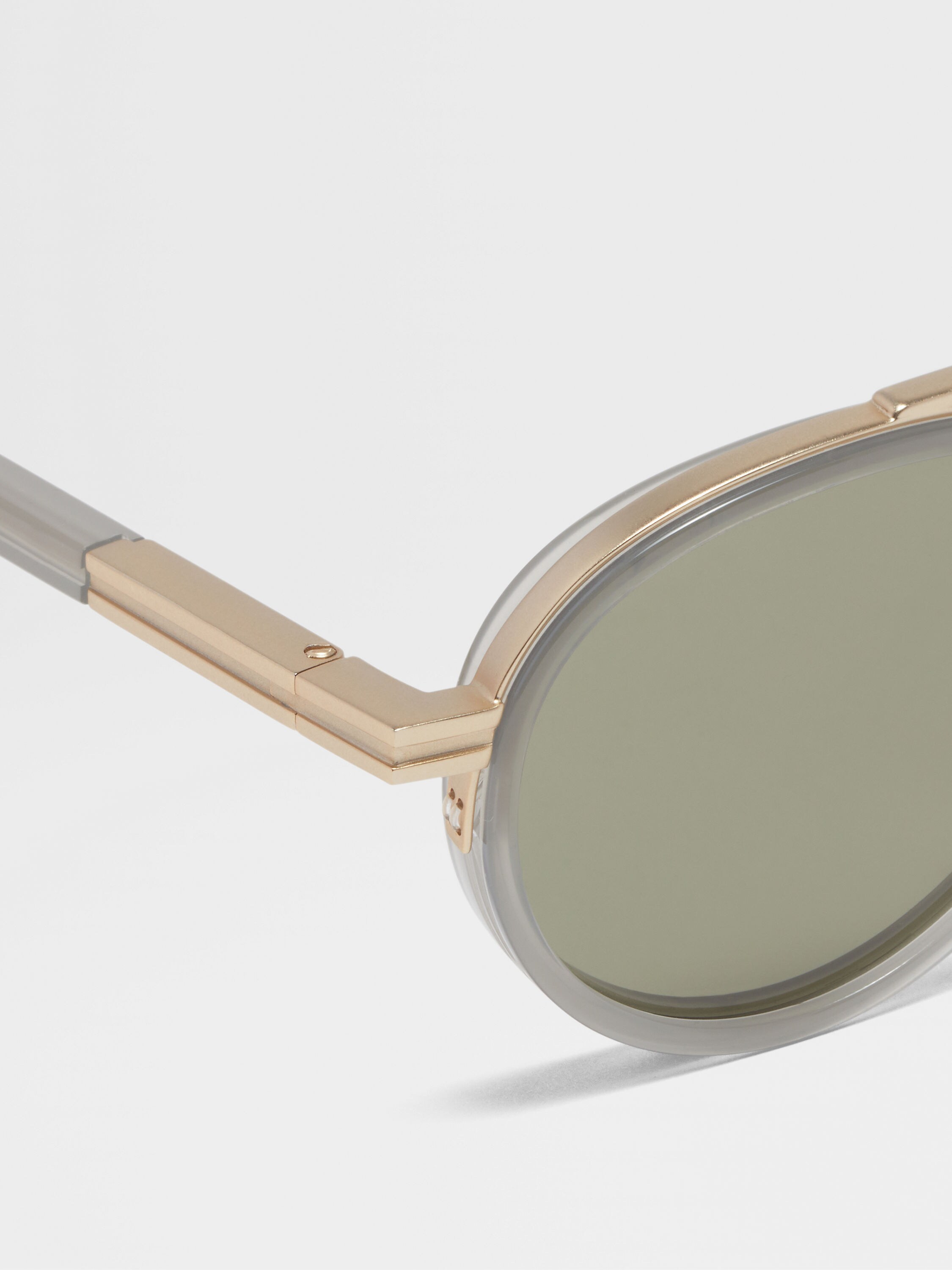 Occhiali da Sole Orizzonte II in Acetato e Metallo Verde Foto #1 di dettaglio del prodotto