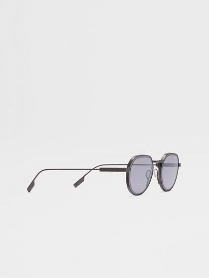 Gunmetal Metal Sunglasses FW24 30268057 Zegna GB