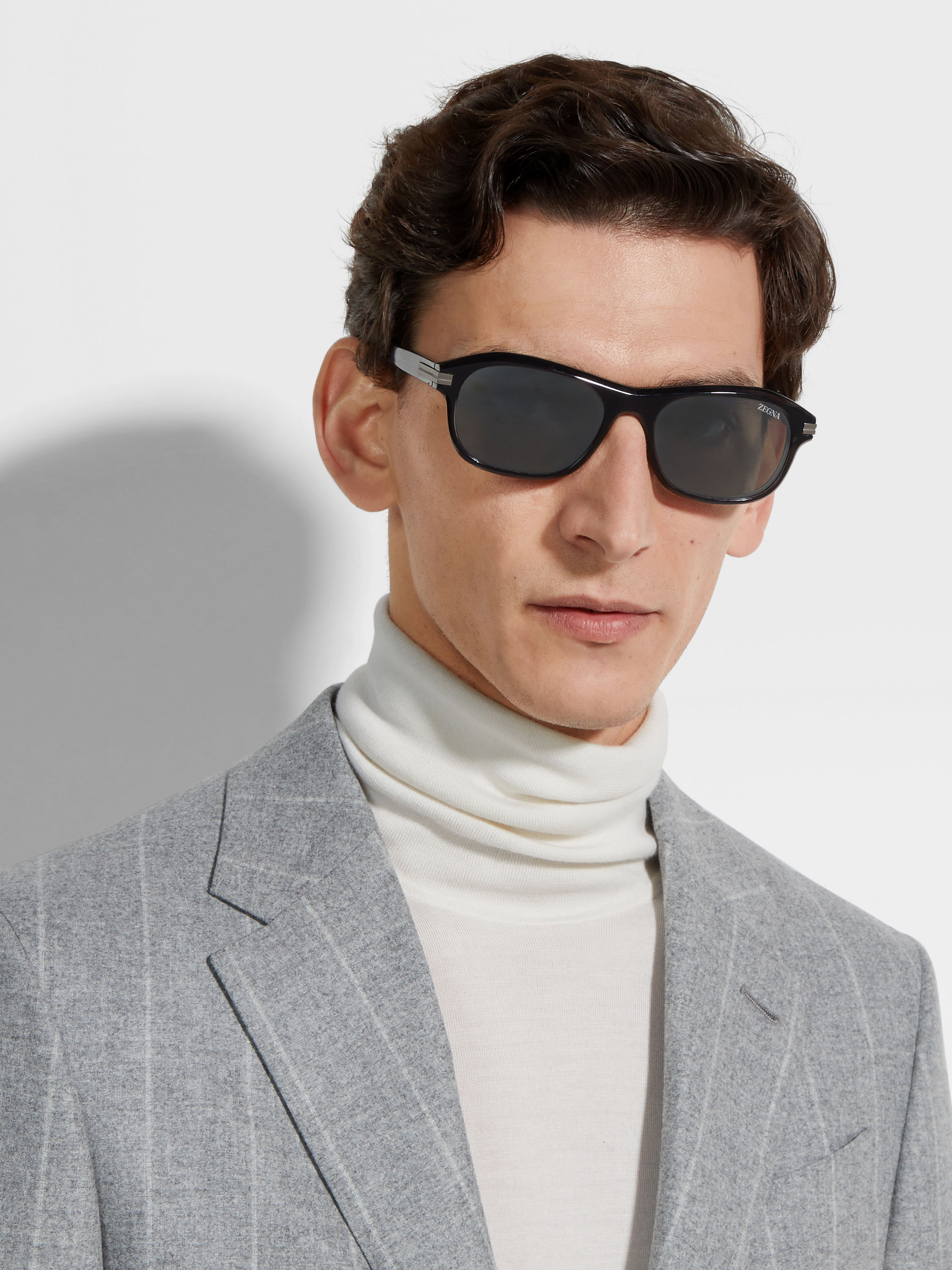 透明灰色醋酸纖維太陽眼鏡 產品細節圖 #3