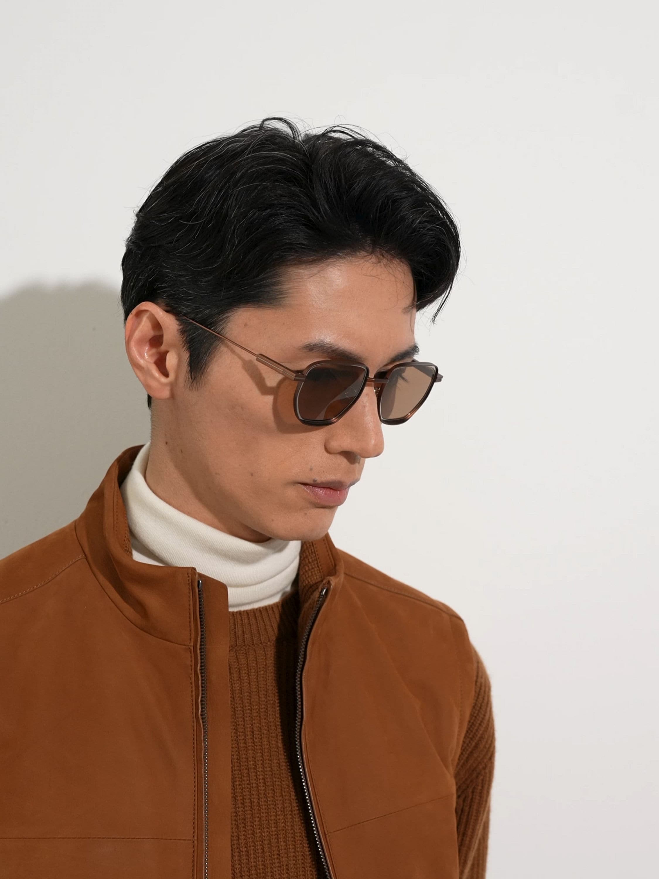 Occhiali da Sole in Metallo Foliage Anilina Satin