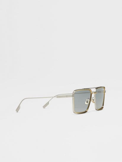 Satin Palladium Metal Sunglasses SS25 32088941 | Zegna US