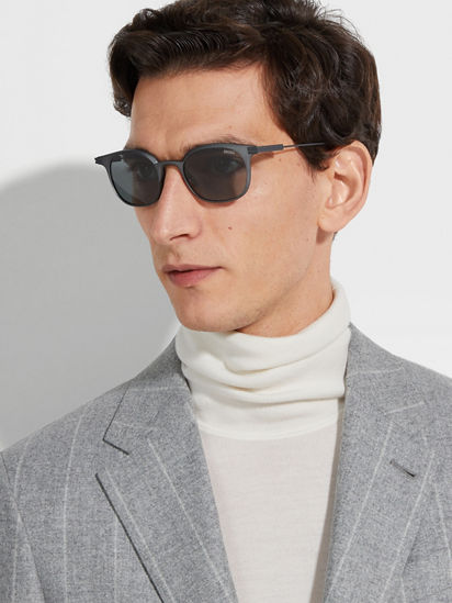 Dark Silver Aluminium Sunglasses SS25 32088947 | Zegna CZ Dark Silver Aluminium Sunglasses SS25 32088947 | Zegna CZ