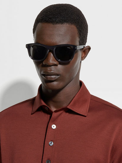 ダークグレー アセテート サングラス SS25 34505881 | Zegna JP
