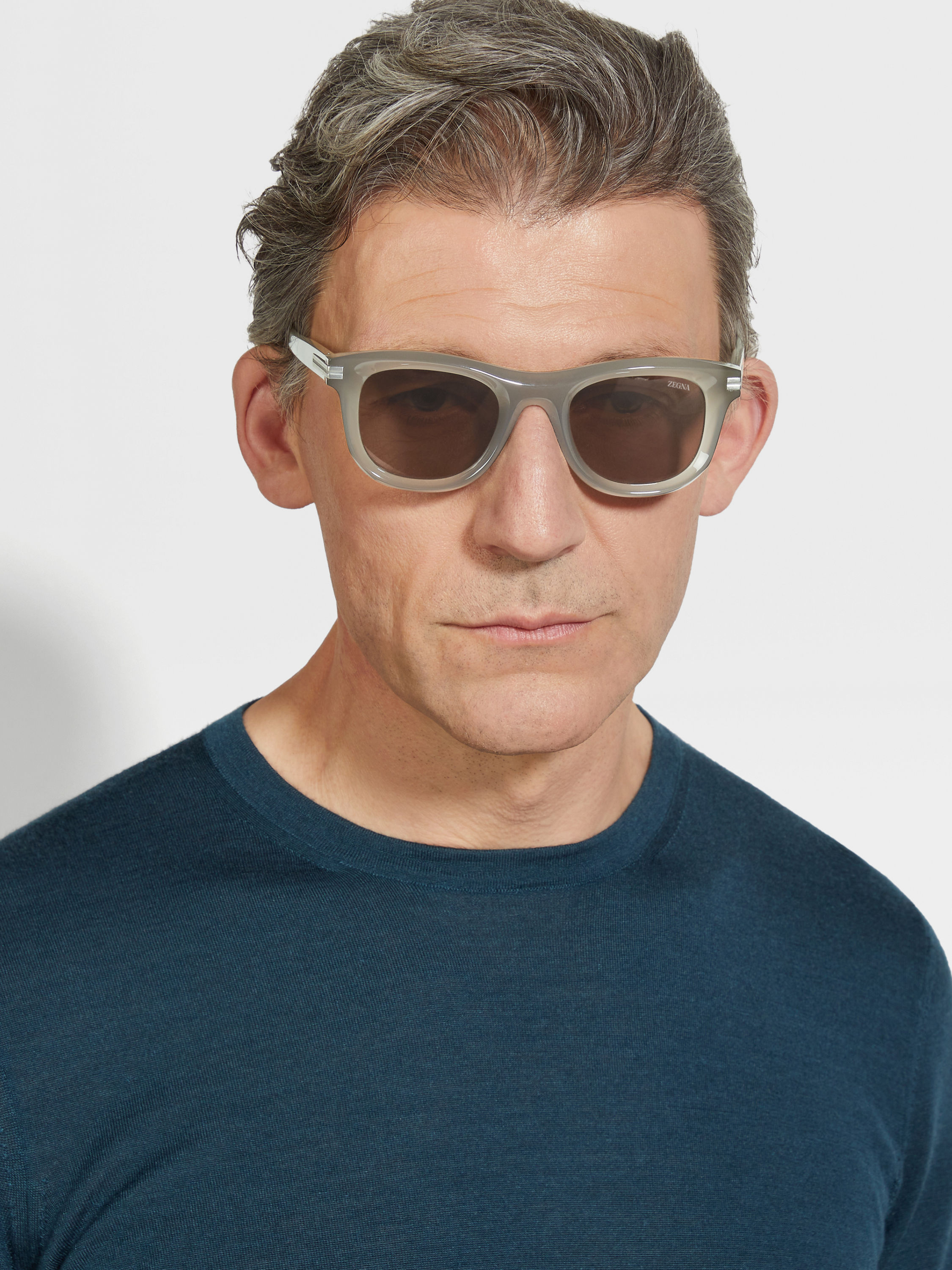 浅灰色醋酸纤维太阳镜 产品细节图 #3