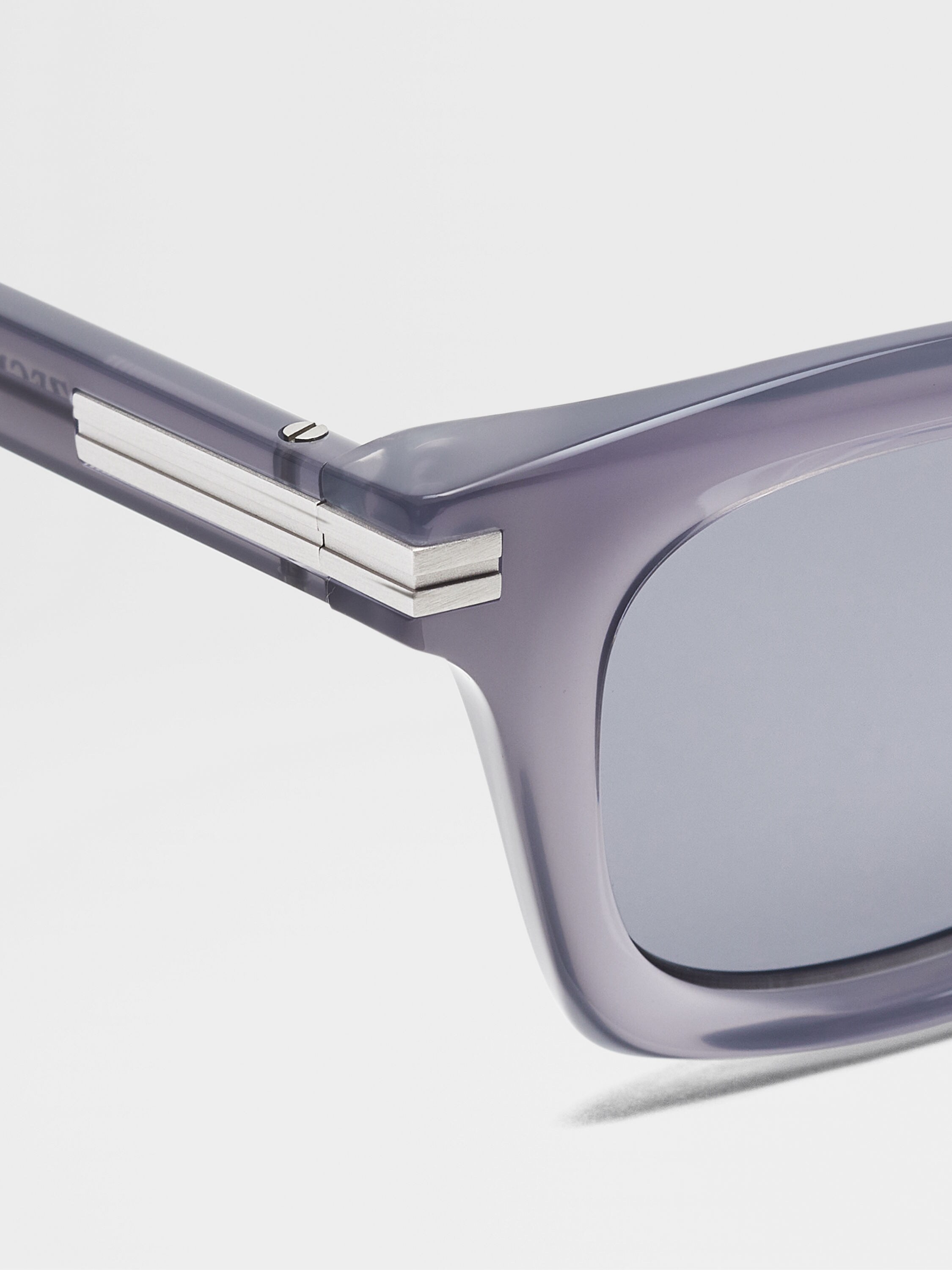 Transparent Blue Acetate Sunglasses Product detail photo #1