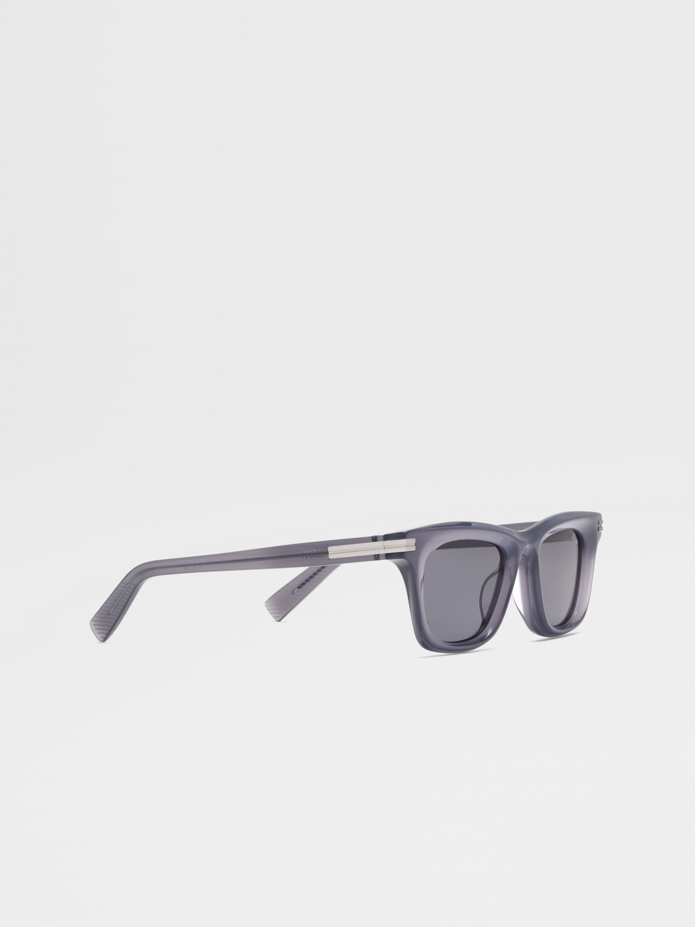 Transparent Blue Acetate Sunglasses Product detail photo #2