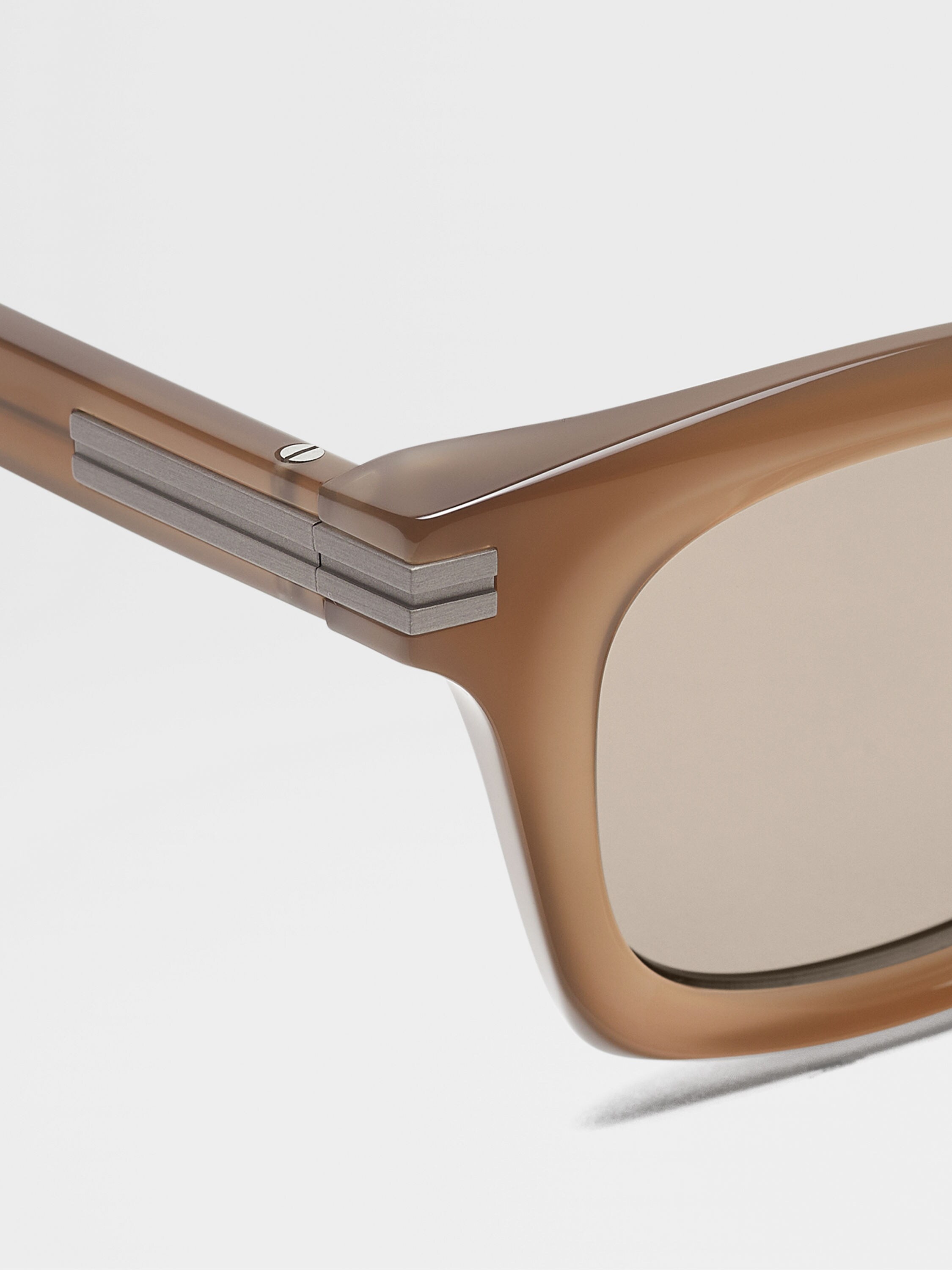 Dark Beige Acetate Sunglasses Product detail photo #1