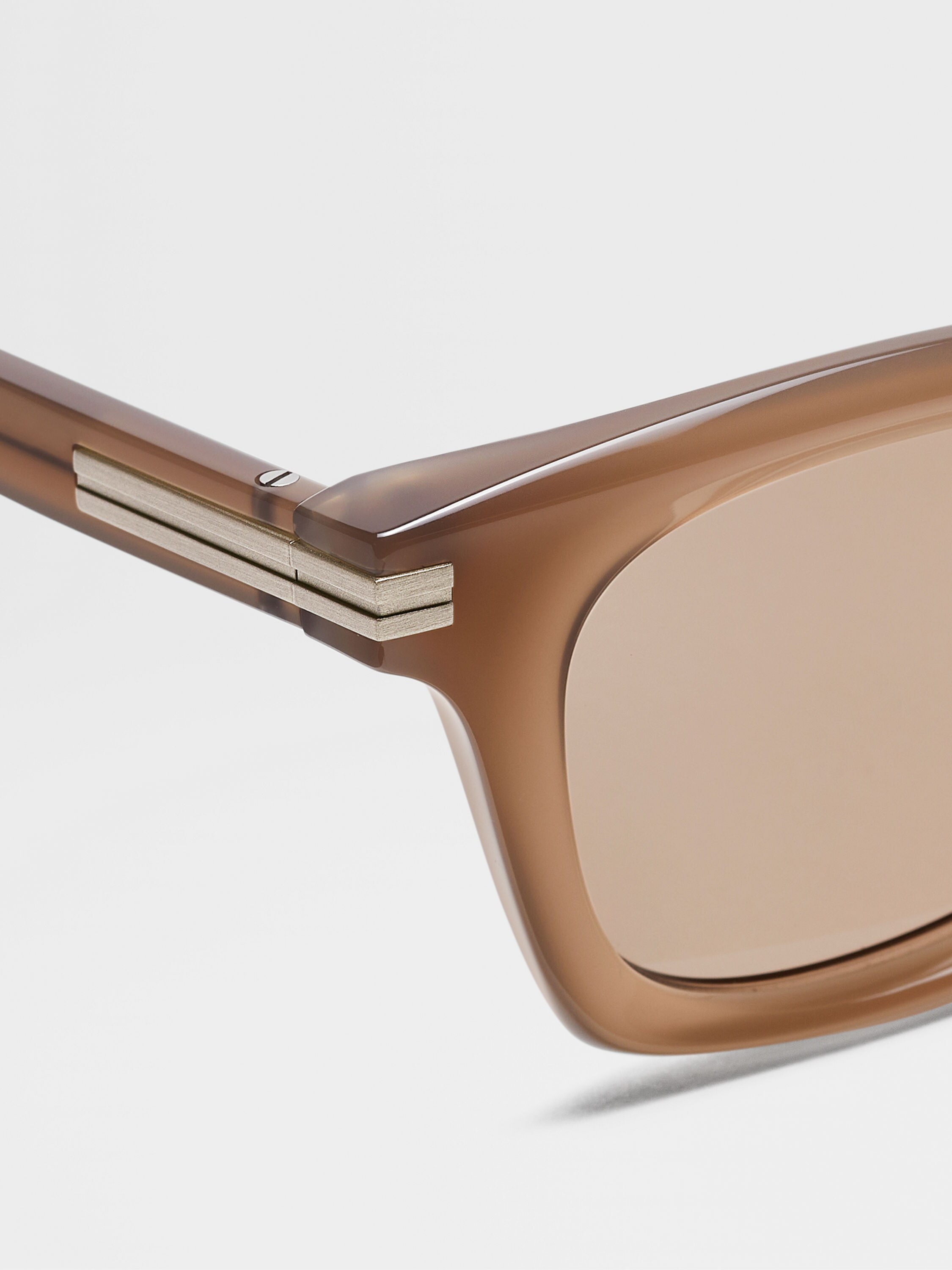 深米色醋酸纤维太阳镜 产品细节图 #1