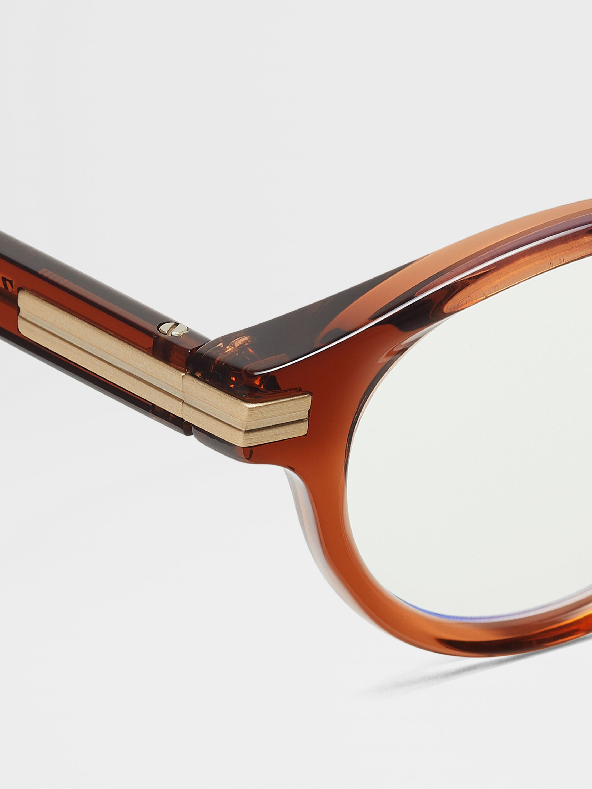 Sonnenbrille aus Acetat in transparentem, dunklem Foliage Detailfoto #1 des Produkts