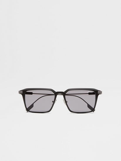 Dark Grey Aluminum and Metal Sunglasses FW25 34505879 | Zegna US