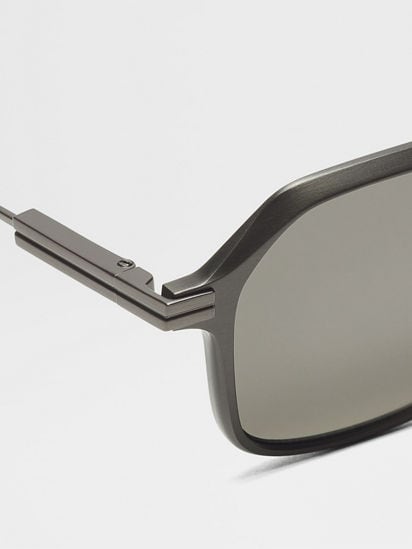 Grey Aluminum and Metal Sunglasses SS25 34054063 | Zegna US Grey Aluminum and Metal Sunglasses SS25 34054063 | Zegna US