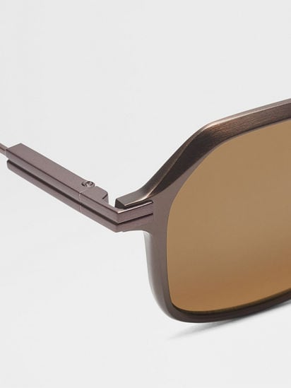 Light Brown Aluminum and Metal Sunglasses SS25 34054064 Light Brown Aluminum and Metal Sunglasses SS25 34054064