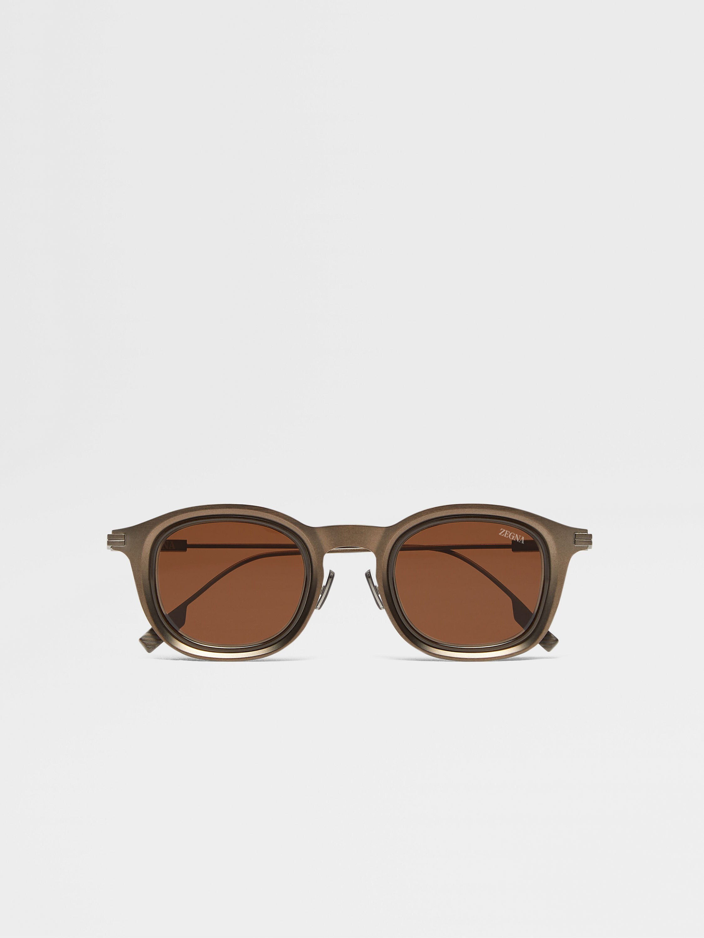 Light Brown Titanium Sunglasses Main product photo