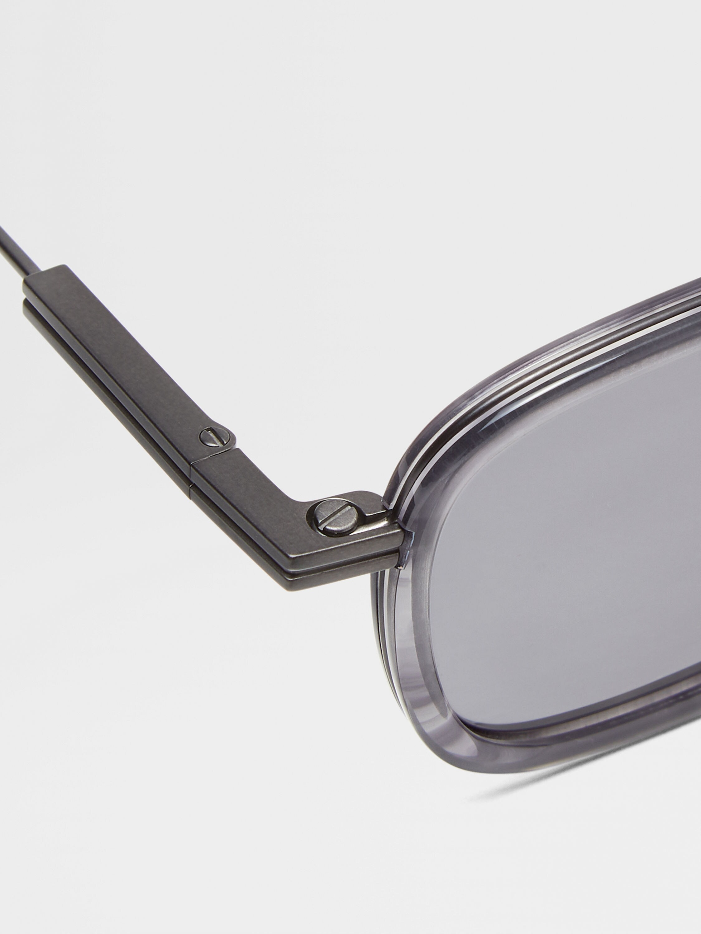 Havana Titanium and Acetate Sunglasses Product detail photo #1