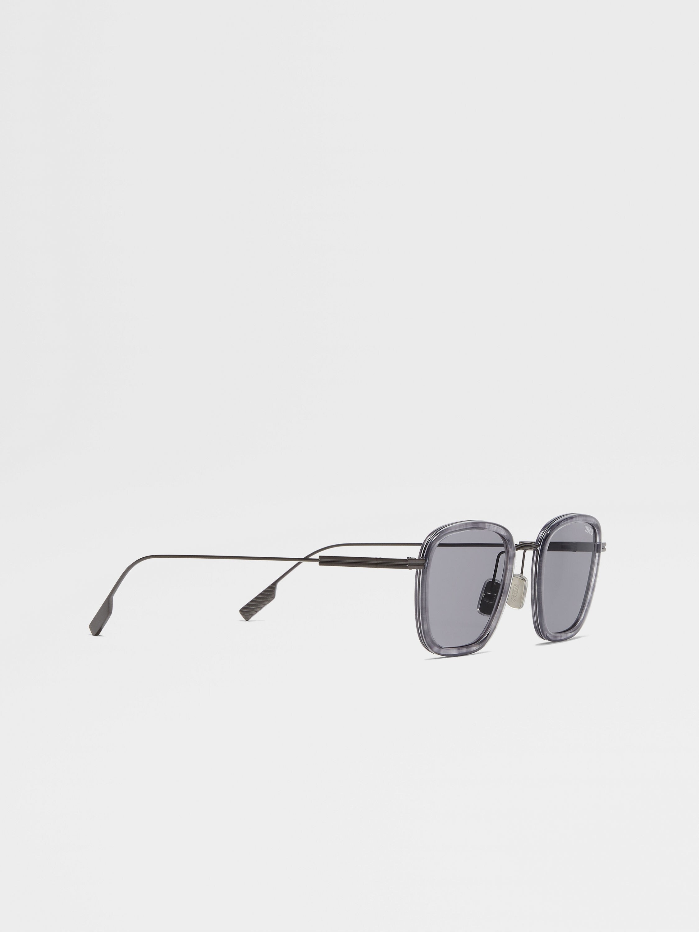 Havana Titanium and Acetate Sunglasses Product detail photo #2