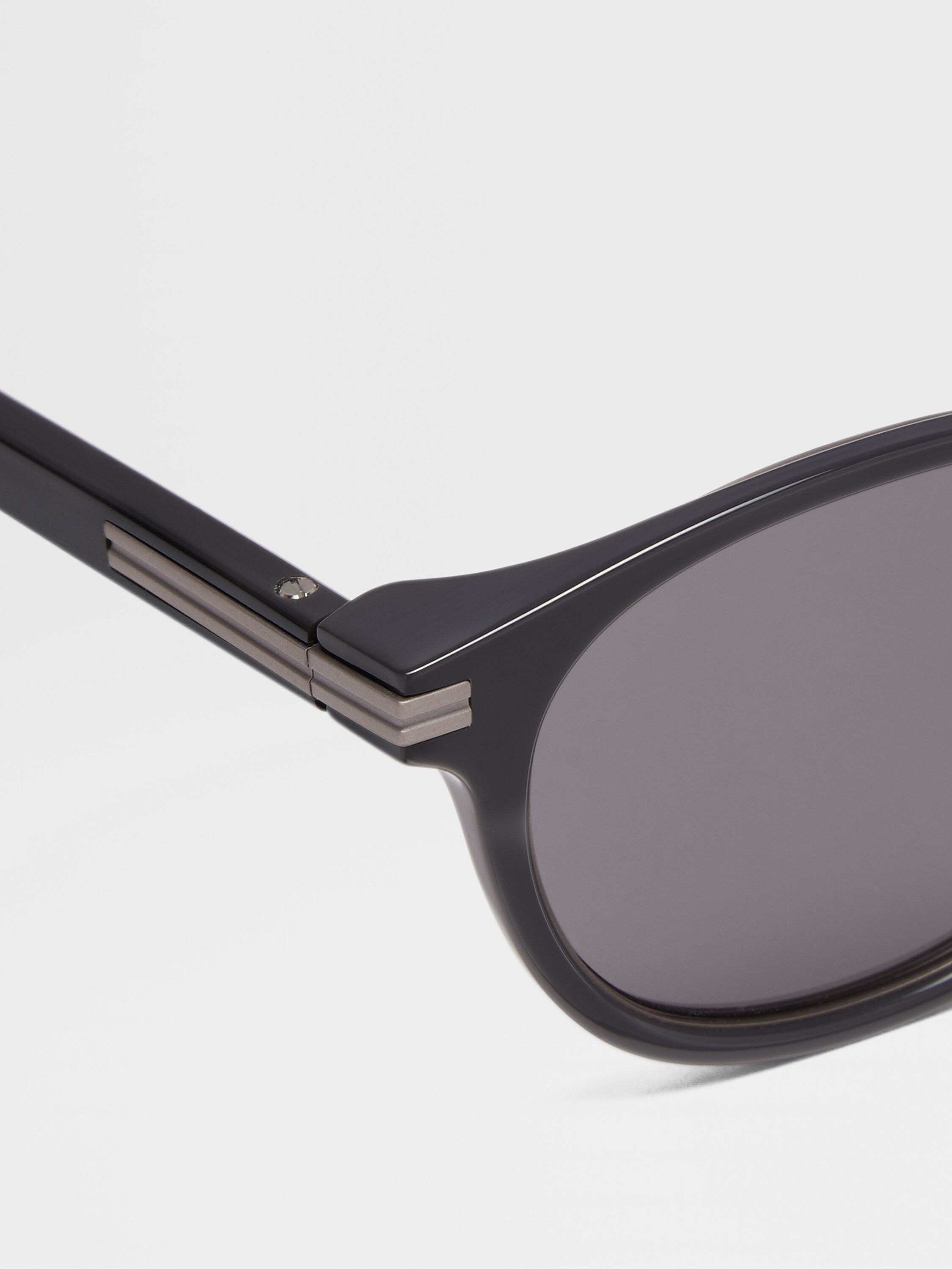 Grey Acetate and Titanium Sunglasses Product detail photo #1