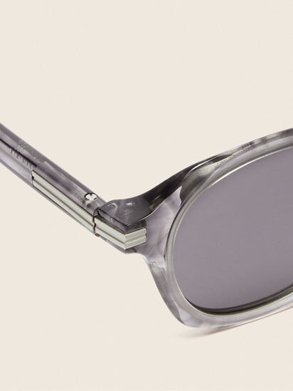 Transparent Grey Acetate and Titanium Sunglasses FW26 35887778