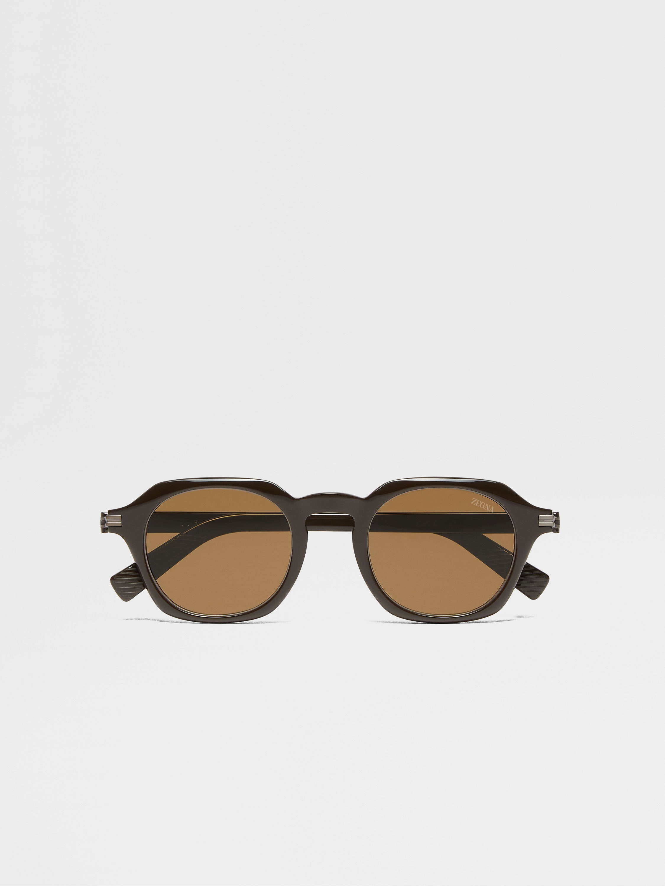 Dark Brown Acetate and Titanium Sunglasses Main product photo