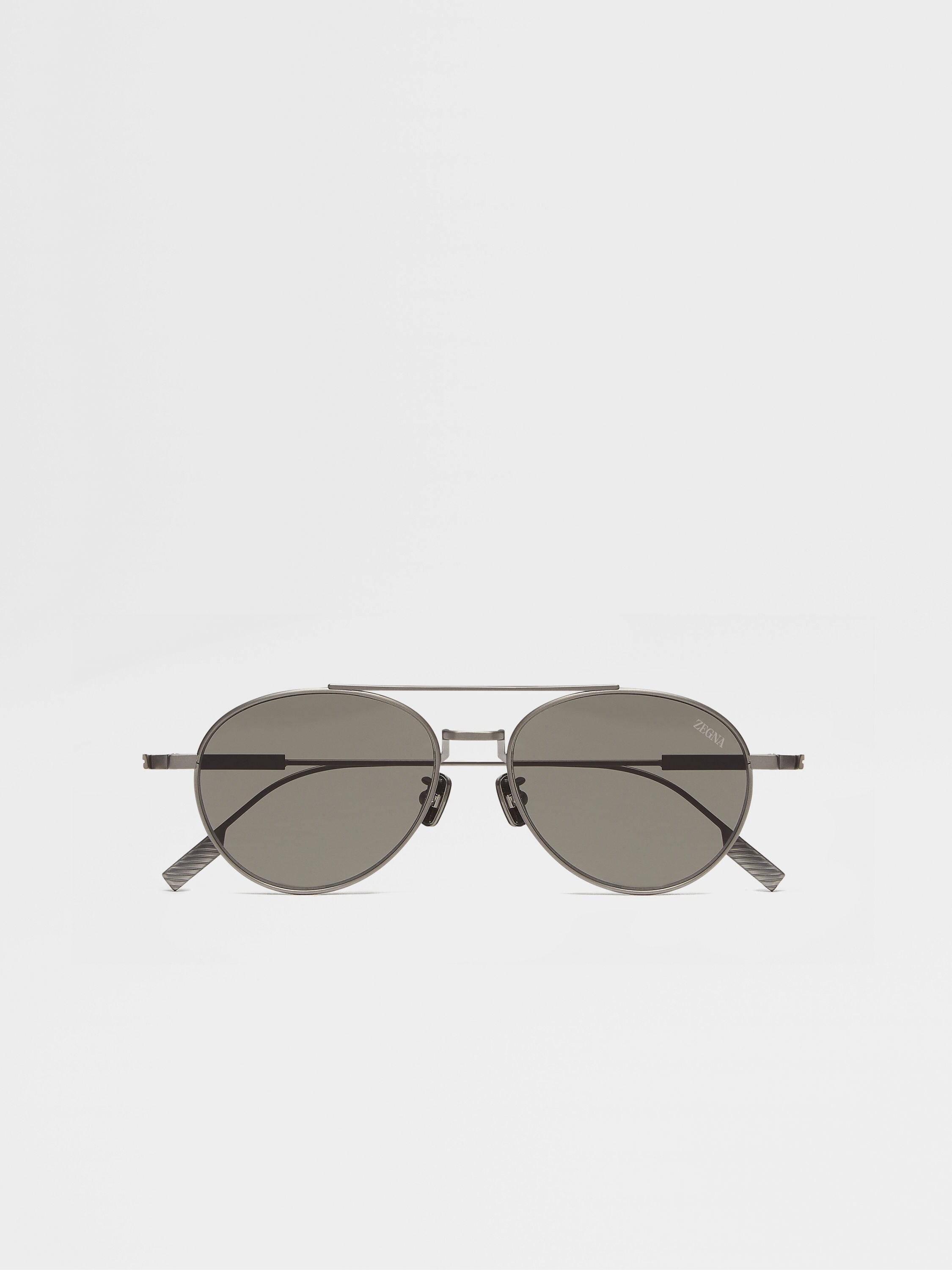 Satin Dark Grey Titanium Sunglasses Main product photo