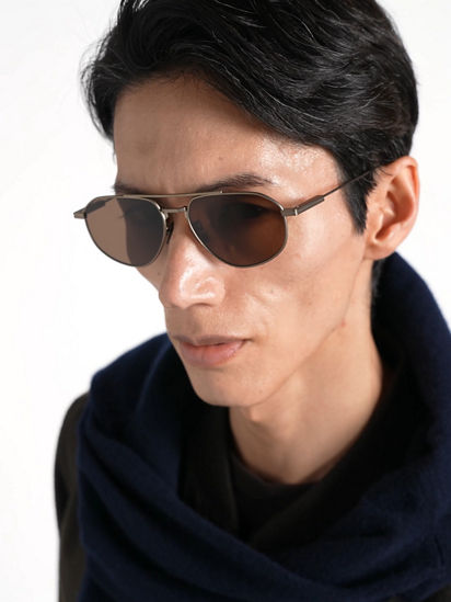 Satin Dark Grey Titanium Sunglasses FW25 35887786 | Zegna US