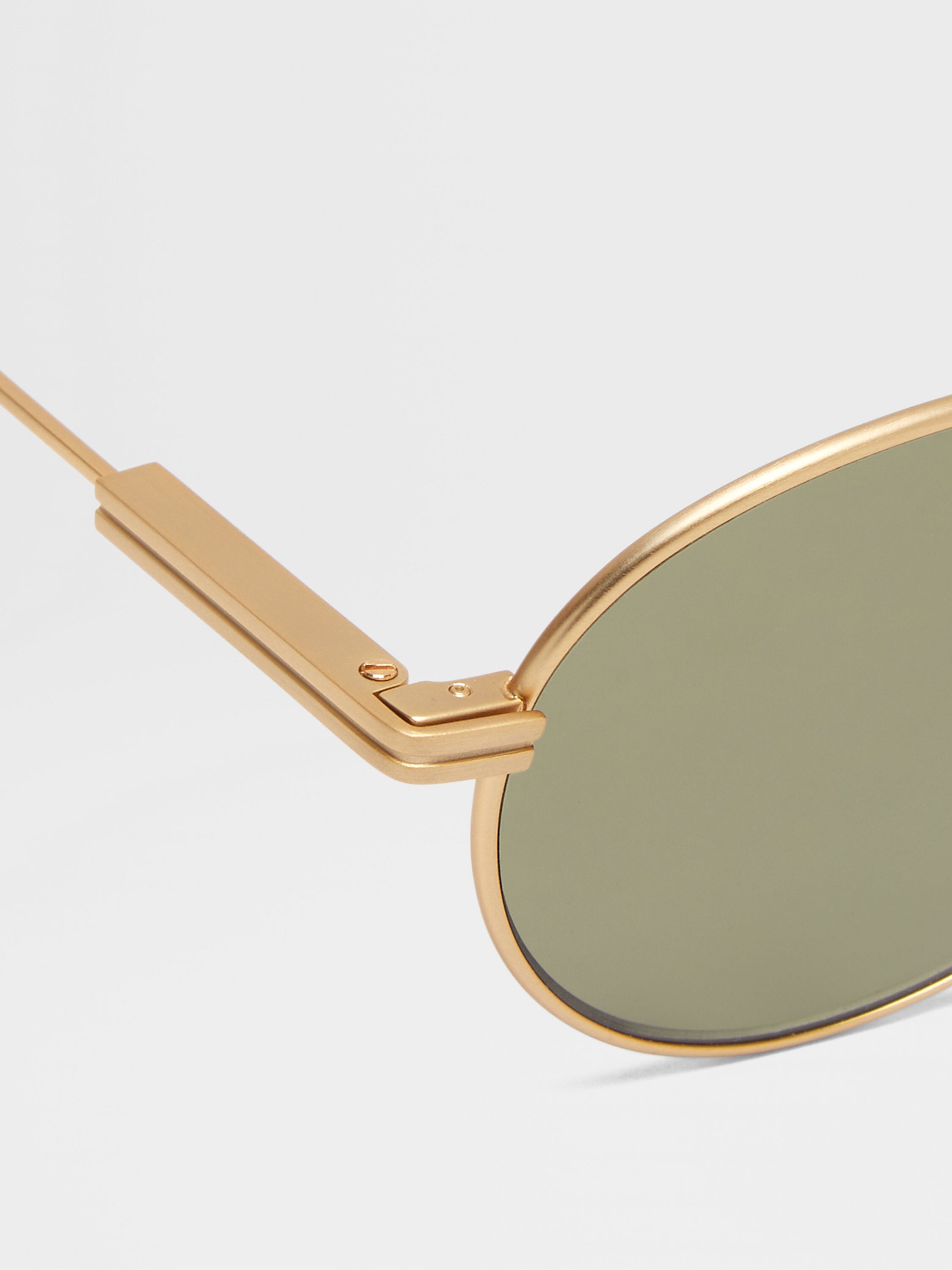 Satin Brass Titanium Sunglasses Product detail photo #1