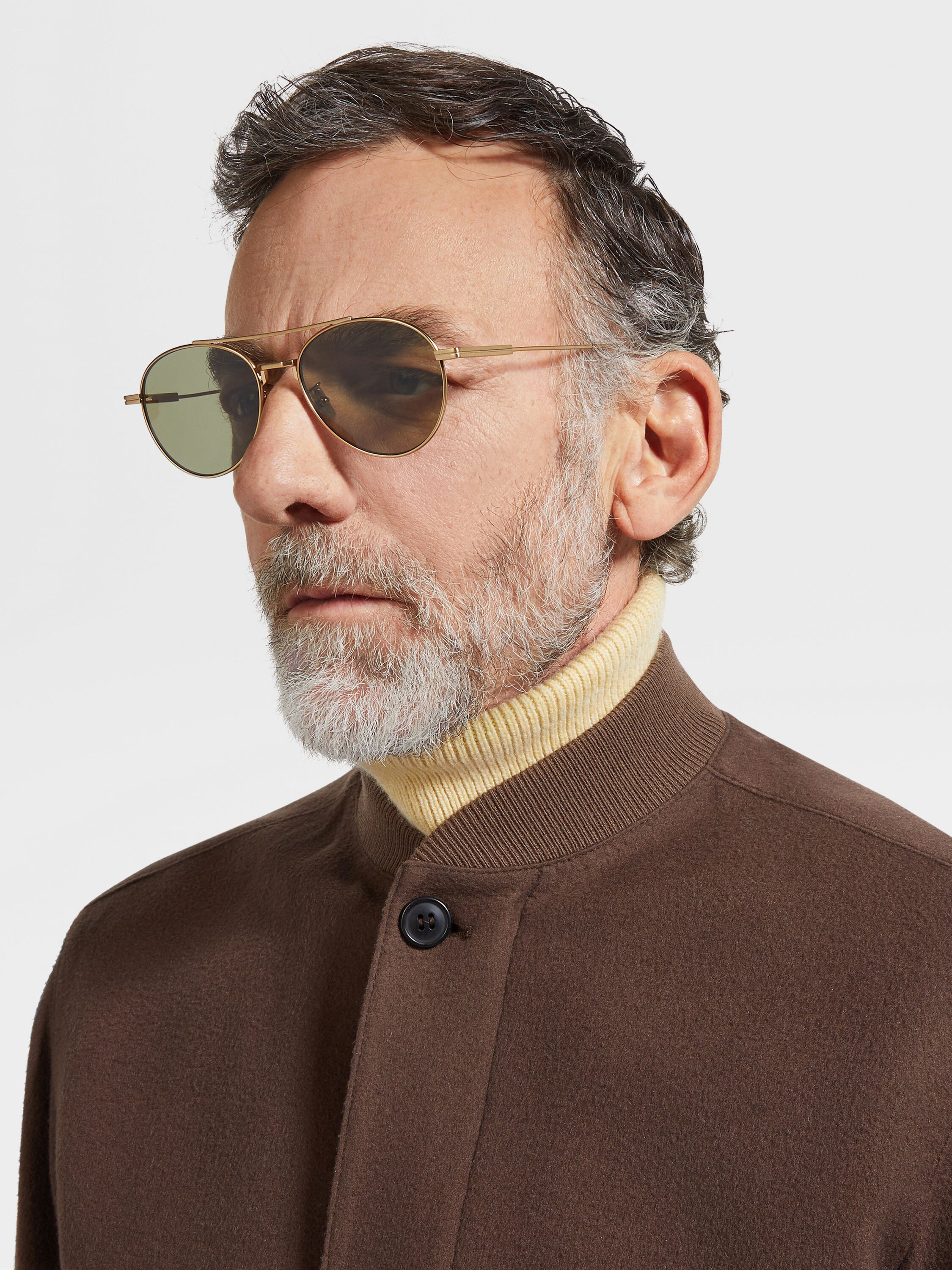 Satin Brass Titanium Sunglasses Product detail photo #3