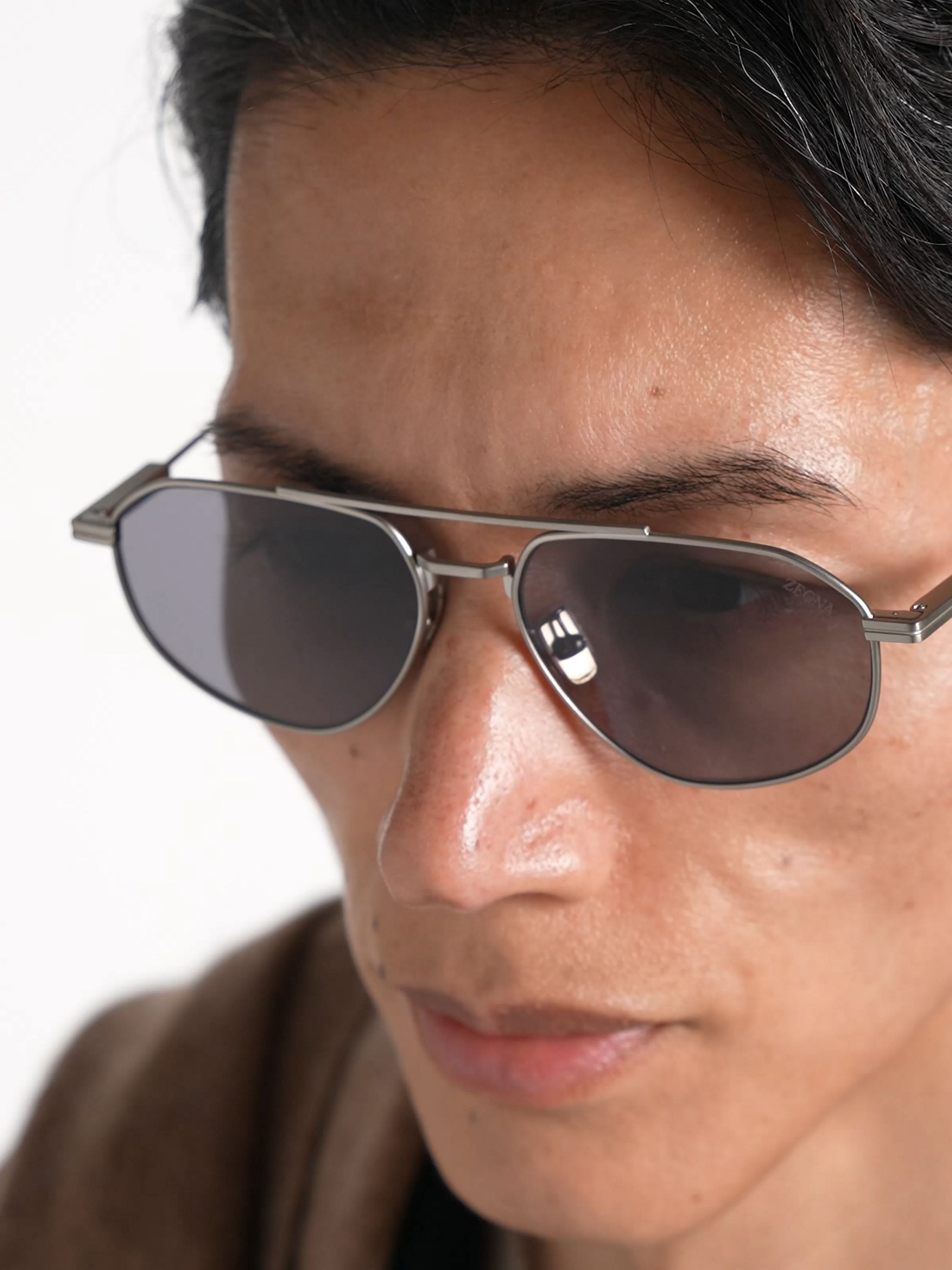 Occhiali da Sole in Titanio Palladio Satin