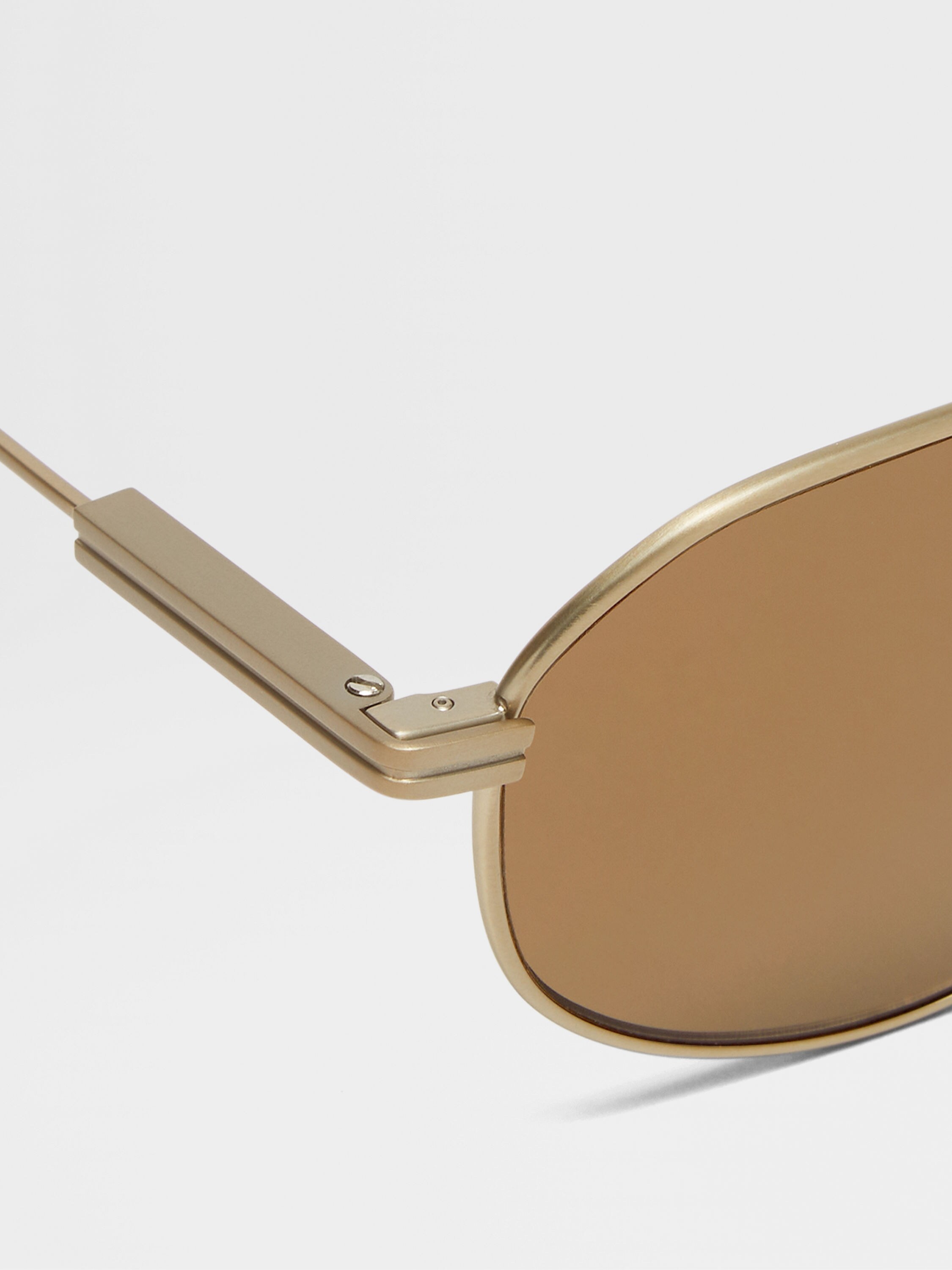 Occhiali da Sole in Titanio Bronzo Chiaro Satin Foto #1 di dettaglio del prodotto