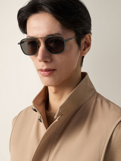 Dark Green Orizzonte I Metal Sunglasses SS26 35887798 | Zegna IT