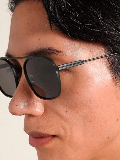 Dark Green Orizzonte I Metal Sunglasses SS26 35887798 | Zegna BE