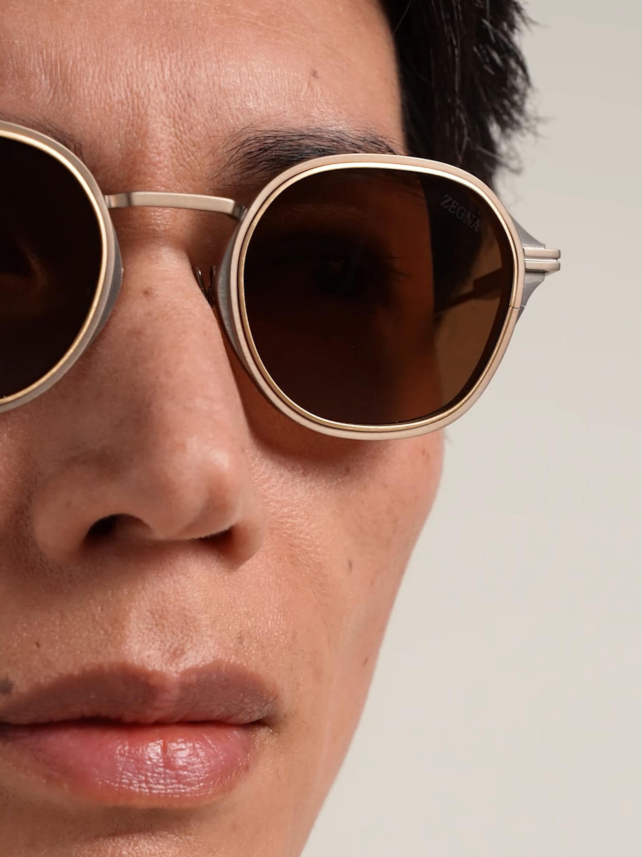 Light Bronze Titanium Sunglasses