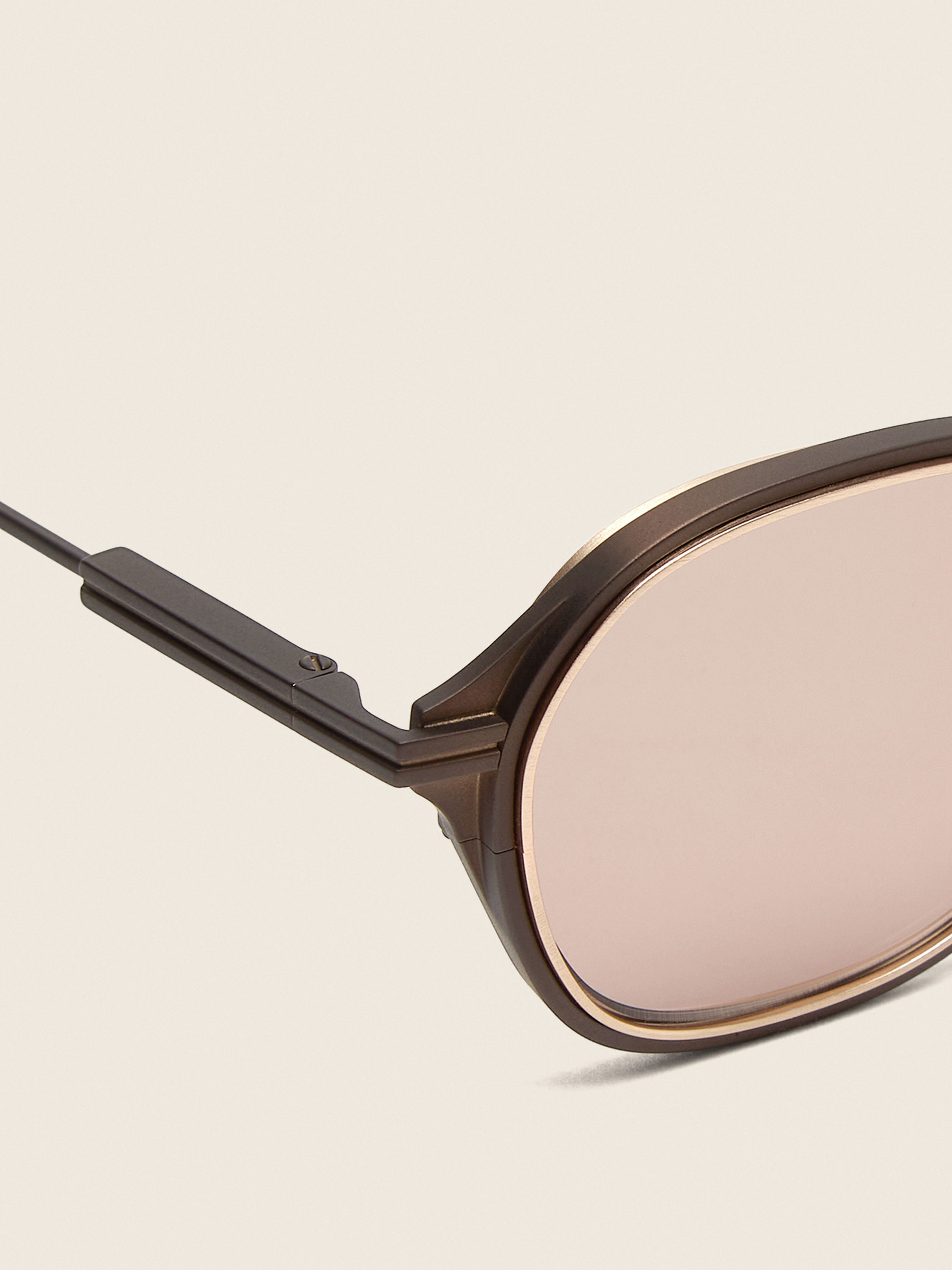 Dark Brown Titanium Sunglasses Product detail photo #1