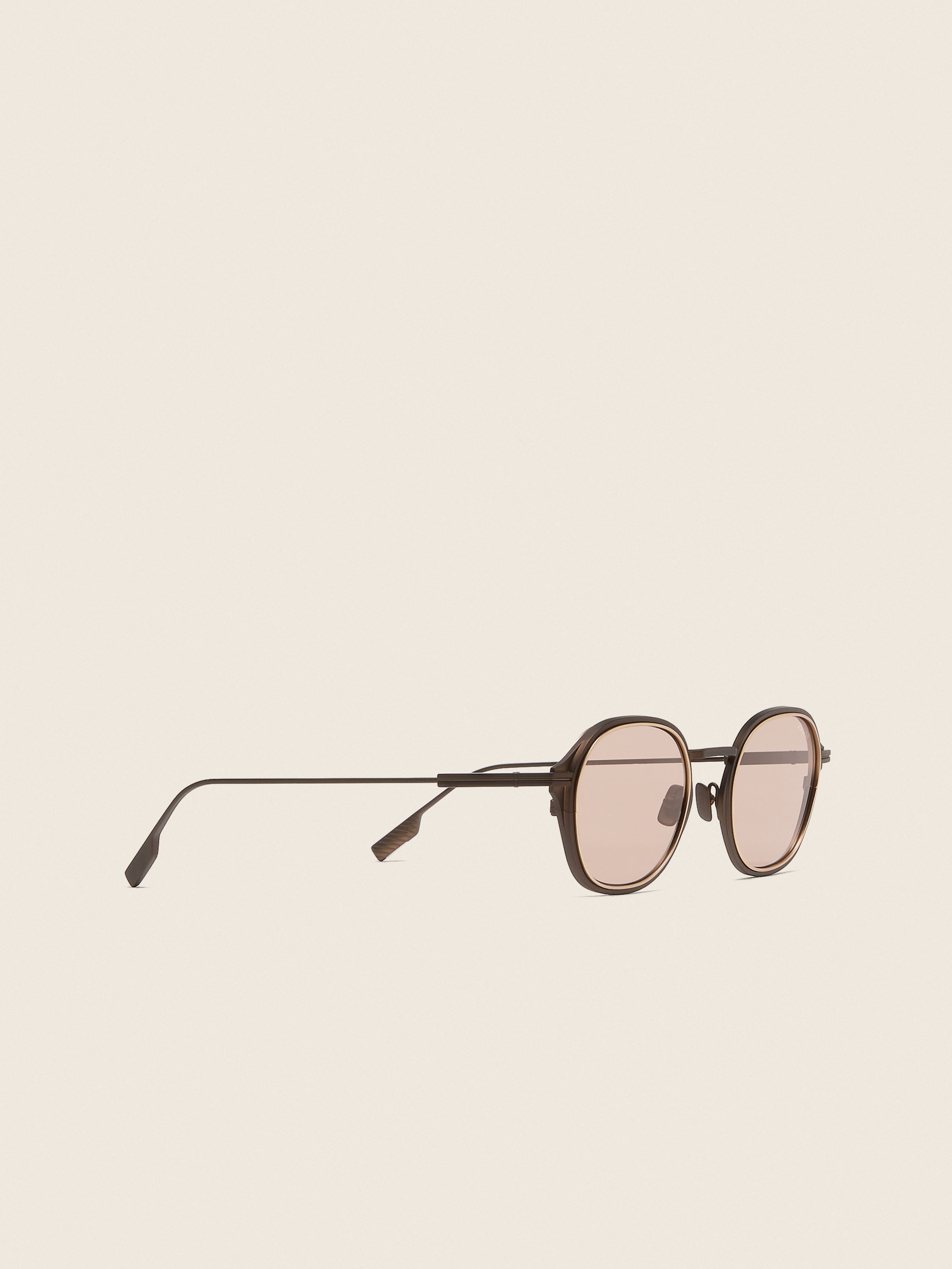 Dark Brown Titanium Sunglasses Product detail photo #2