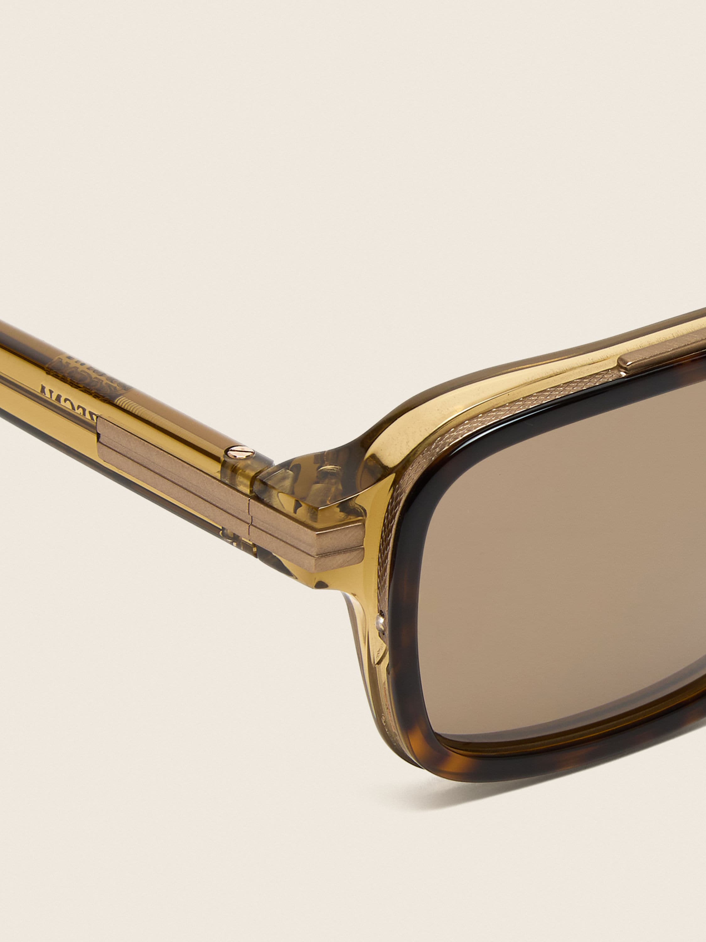 Transparent Havana Brown Acetate Sunglasses Product detail photo #1