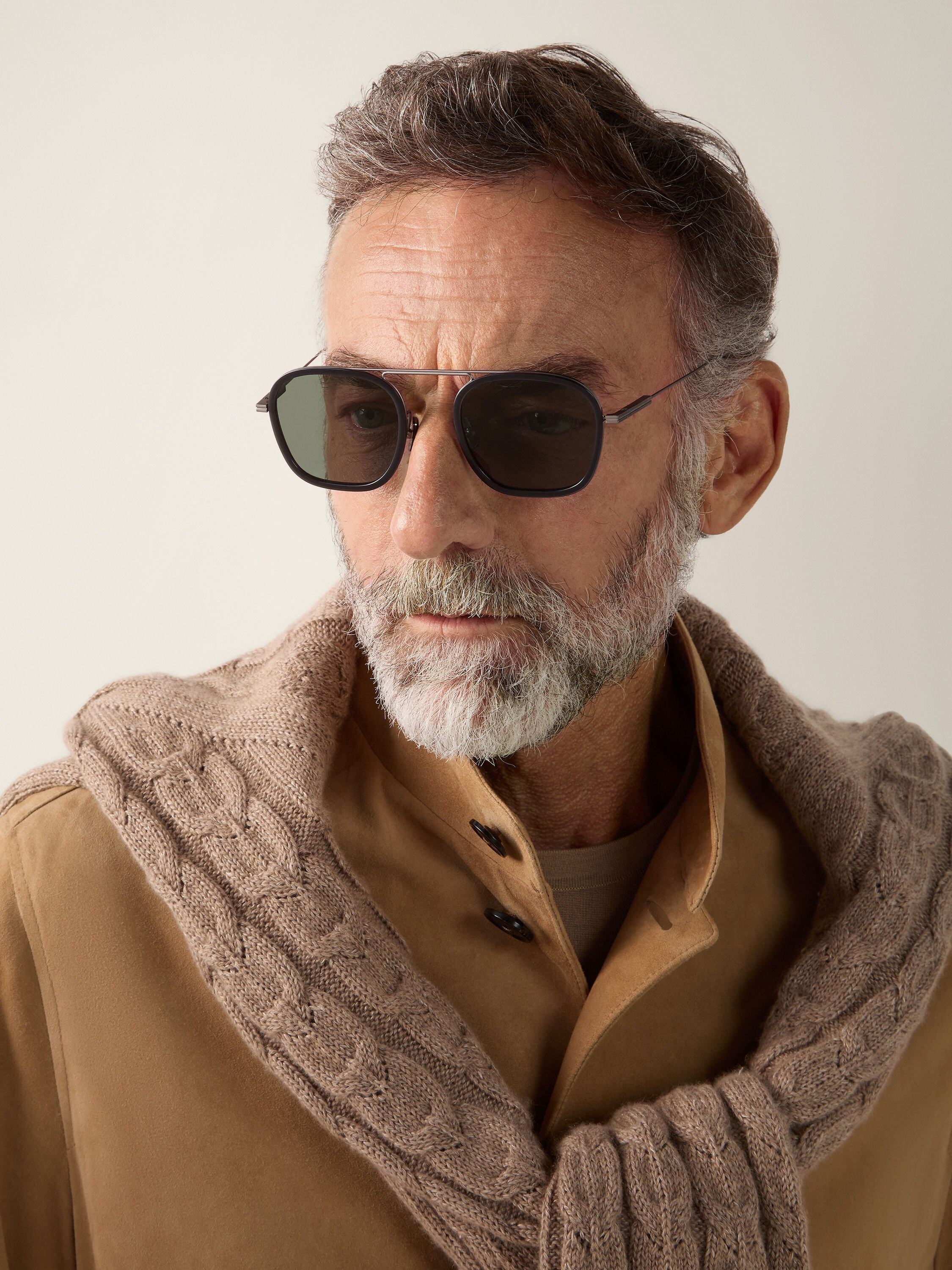 Grey Orizzonte I Titanium Sunglasses Product detail photo #3