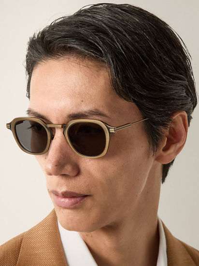 Antique Gold Titanium Sunglasses FW26 39716896 | Zegna NL