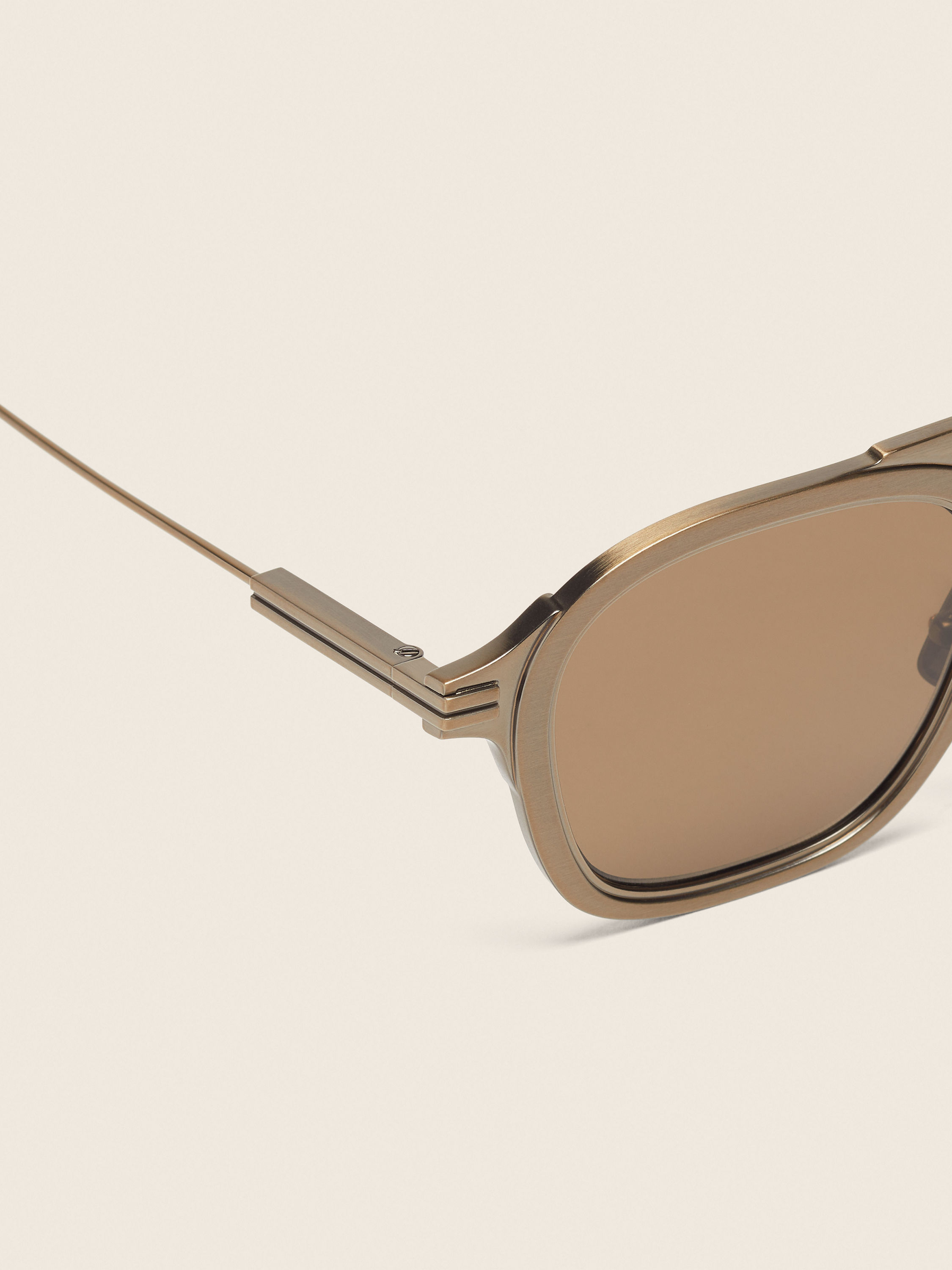 Antique Gold Orizzonte I Titanium Sunglasses Product detail photo #1