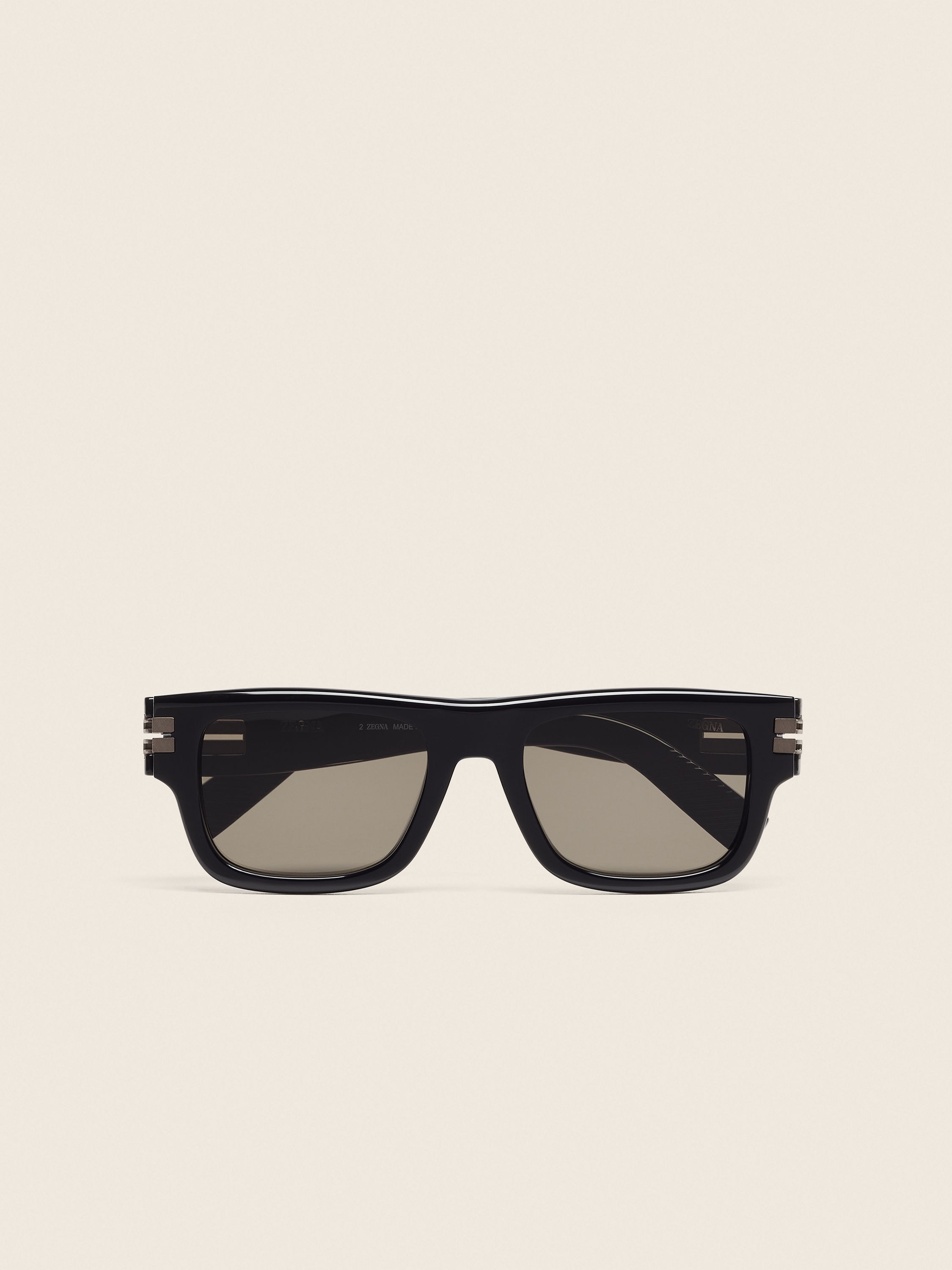 Transparent Dark Grey and Black Acetate Sunglasses Main product photo
