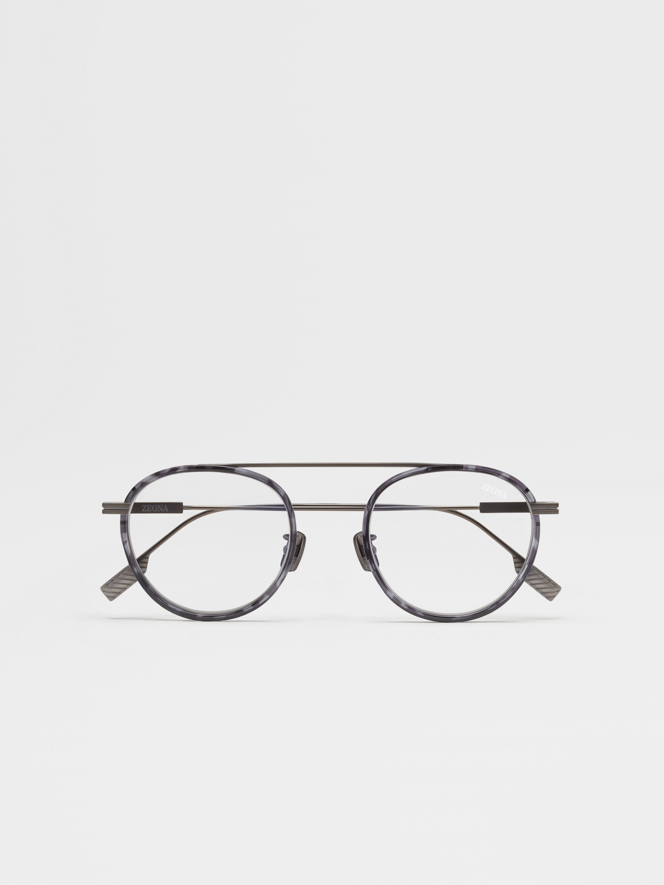 Brille aus Titan in Gunmetal-Grau Hauptproduktfoto