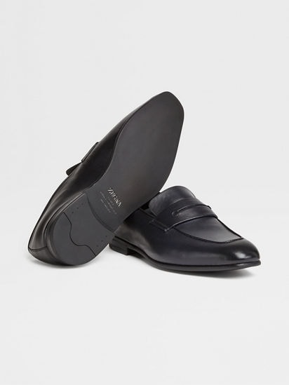 ブラック レザー L'Asola ローファー SS25 22122214 | Zegna JP ブラック レザー L'Asola ローファー SS25 22122214 | Zegna JP
