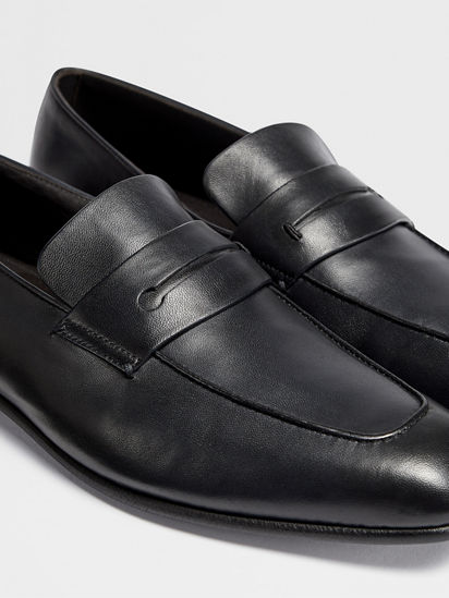 ブラック レザー L'Asola ローファー SS25 22122214 | Zegna JP ブラック レザー L'Asola ローファー SS25 22122214 | Zegna JP