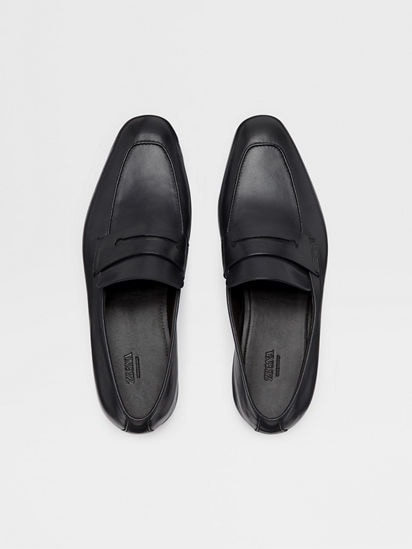 Black Leather L'Asola Loafers SS25 22122214 | Zegna US Black Leather L'Asola Loafers SS25 22122214 | Zegna US