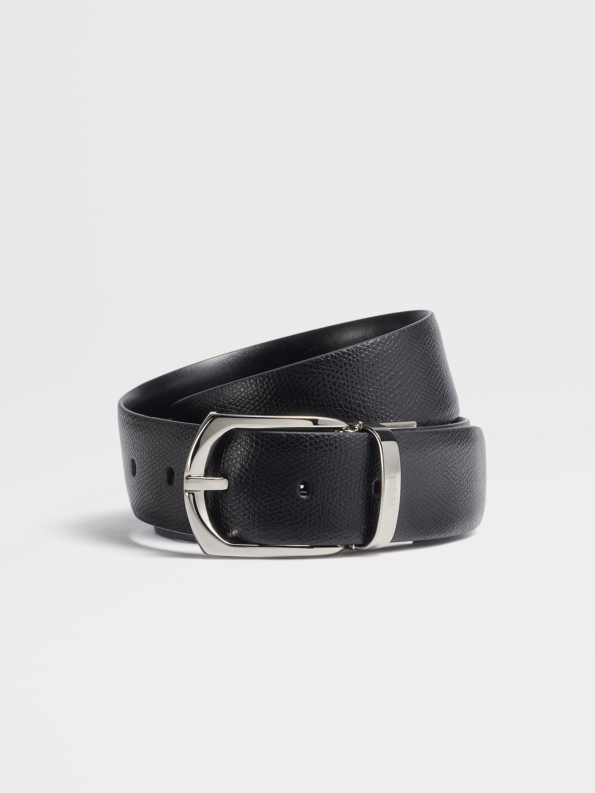 Black Reversible Leather Belt SS25 22037911 | Zegna US Black Reversible Leather Belt SS25 22037911 | Zegna US