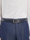 Dark Blue and Dark Brown Reversible Leather Belt Product detail photo #2