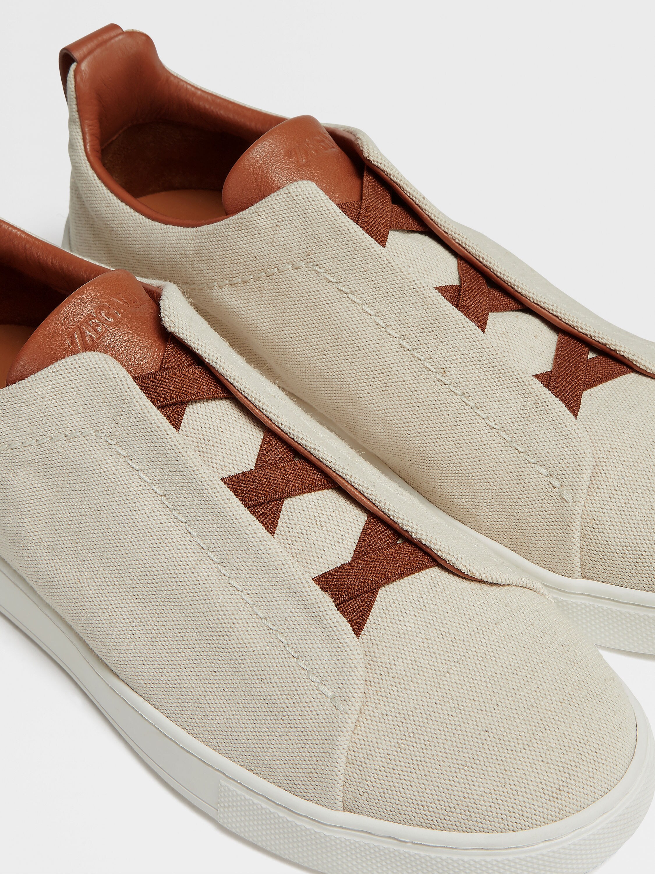Off White Canvas Triple Stitch™ Sneakers Product detail photo #2