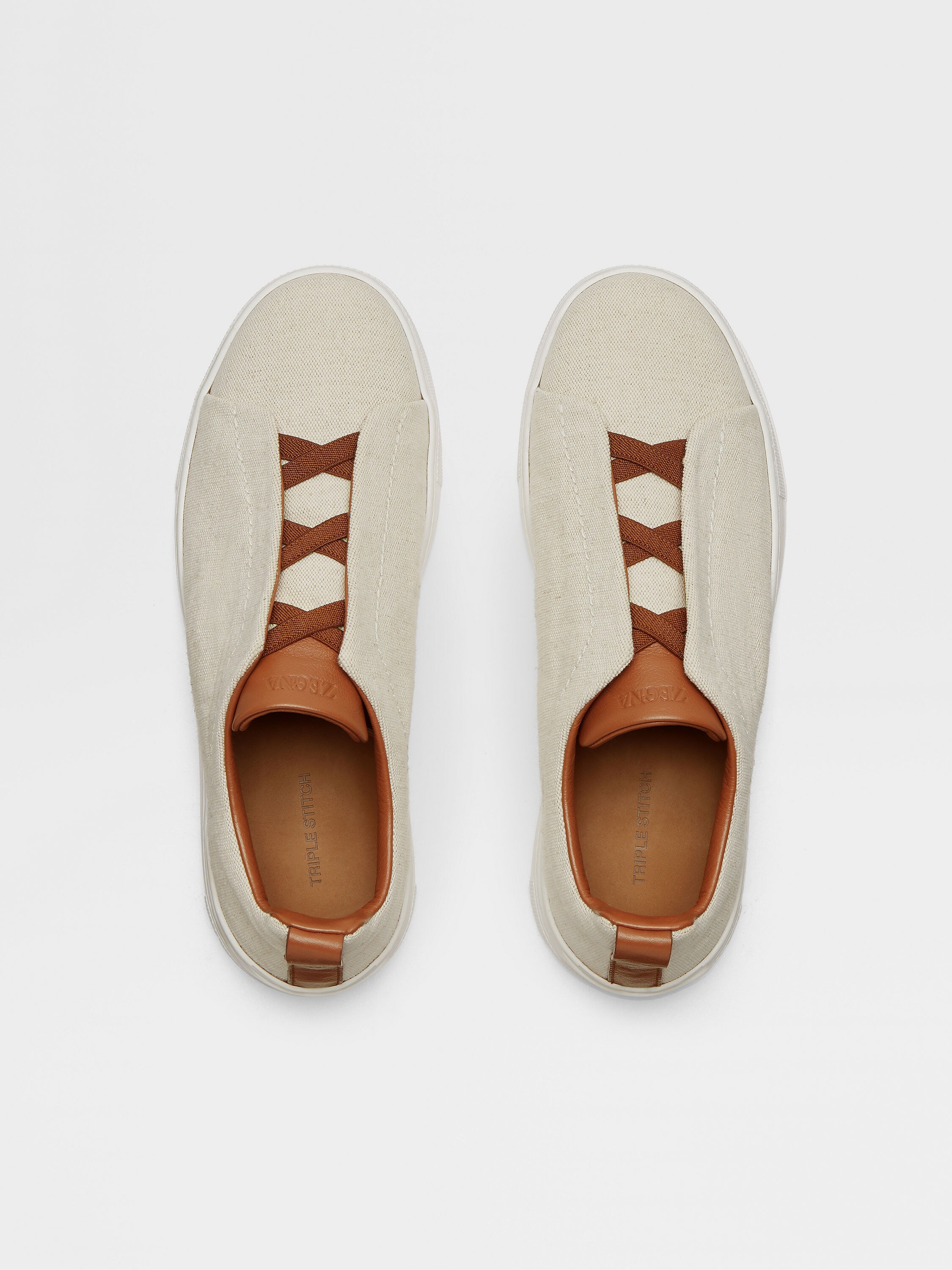 Off White Canvas Triple Stitch™ Sneakers Product detail photo #3